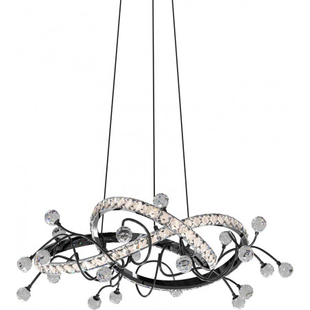 Lampa Maia LED Czarna z Kryształami | ZumaLine - 58cm