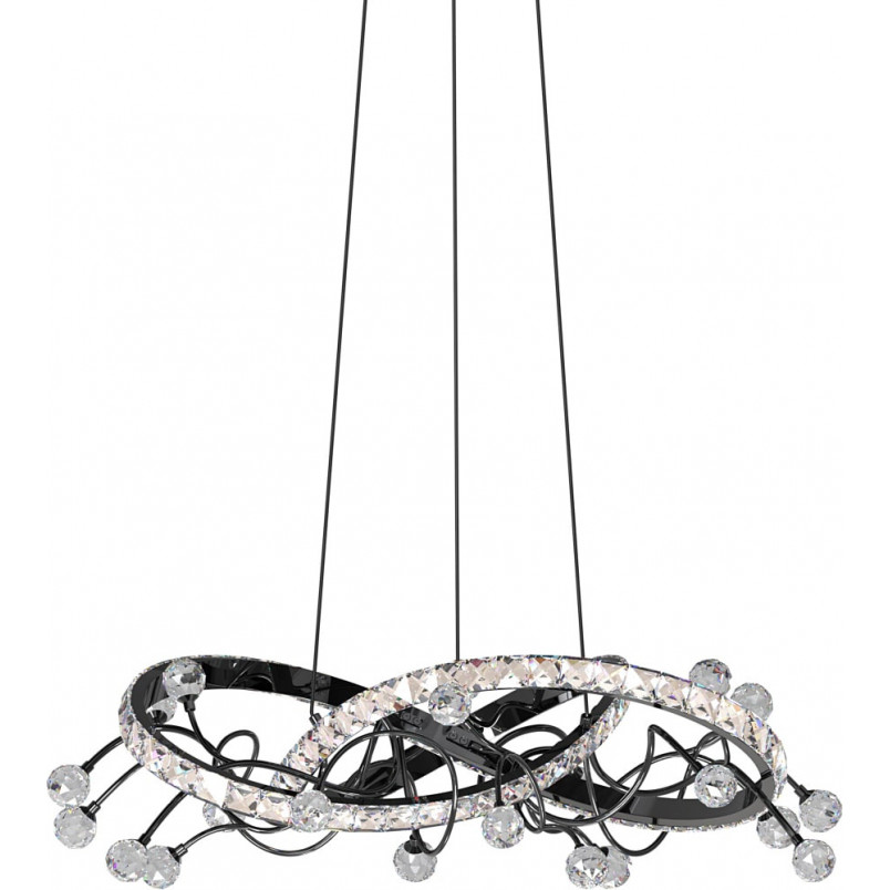 Lampa Maia LED Czarna z Kryształami | ZumaLine - 58cm