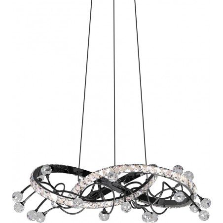 Lampa Maia LED Czarna z Kryształami | ZumaLine - 58cm