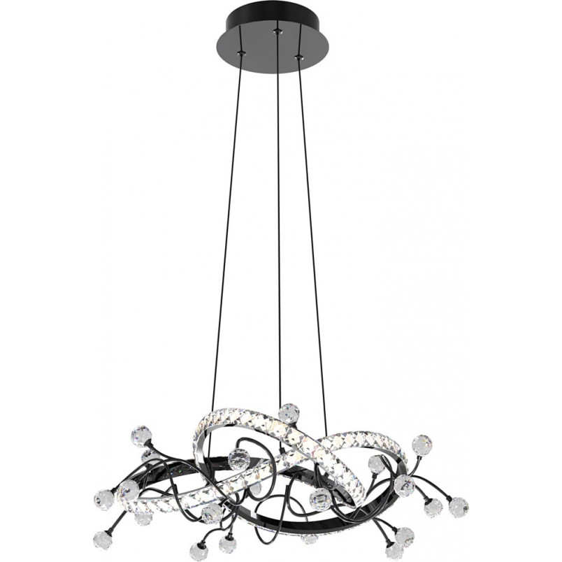 Lampa Maia LED Czarna z Kryształami | ZumaLine - 58cm