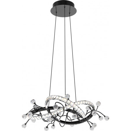 Lampa Maia LED Czarna z Kryształami | ZumaLine - 58cm