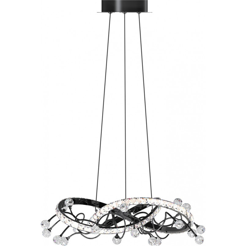 Lampa Maia LED Czarna z Kryształami | ZumaLine - 58cm