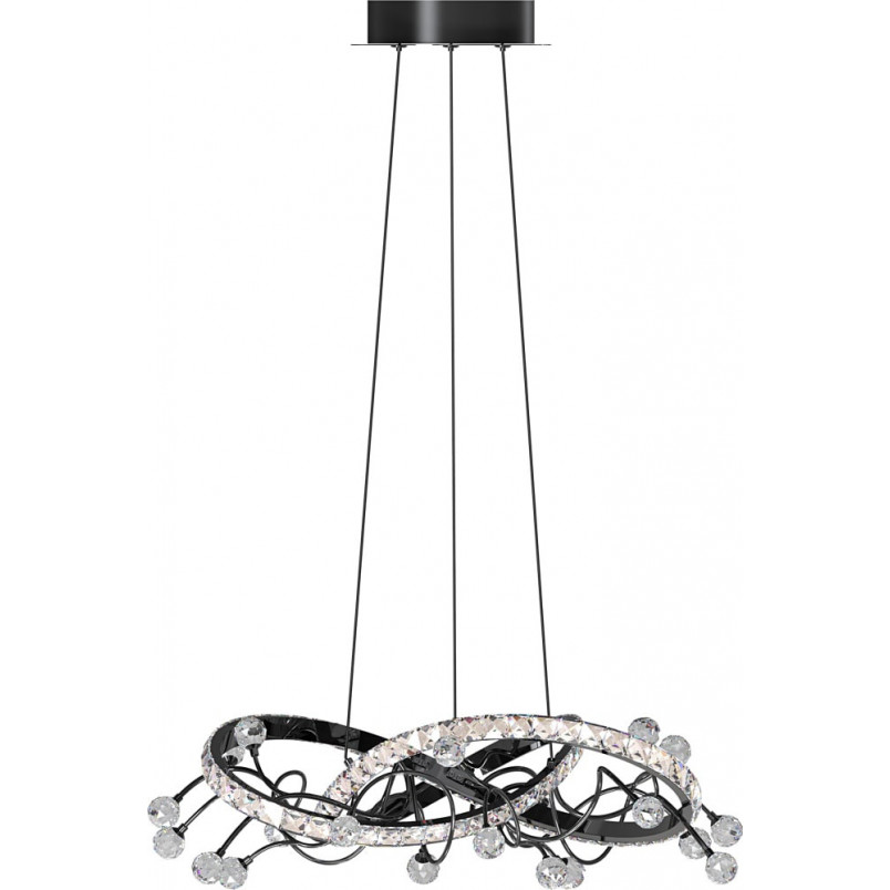 Lampa Maia LED Czarna z Kryształami | ZumaLine - 58cm