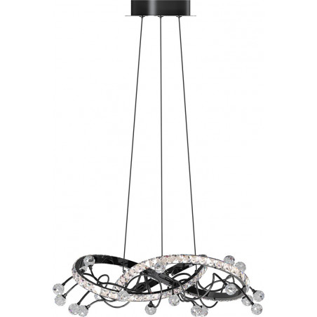 Lampa Maia LED Czarna z Kryształami | ZumaLine - 58cm