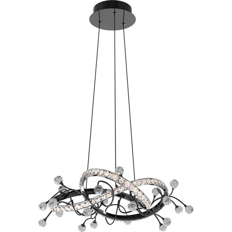 Lampa Maia LED Czarna z Kryształami | ZumaLine - 58cm