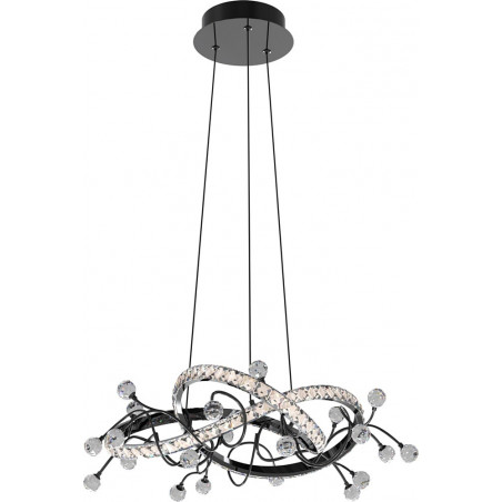 Lampa Maia LED Czarna z Kryształami | ZumaLine - 58cm