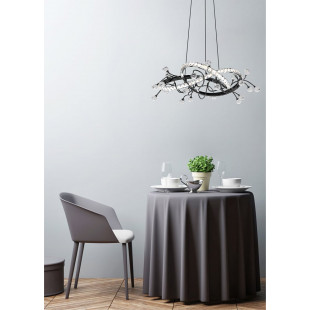 Lampa Maia LED Czarna z Kryształami | ZumaLine - 58cm