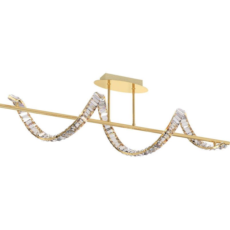 Lampa Sufitowa Kryształowa Złota Athesa LED 60cm - ZumaLine