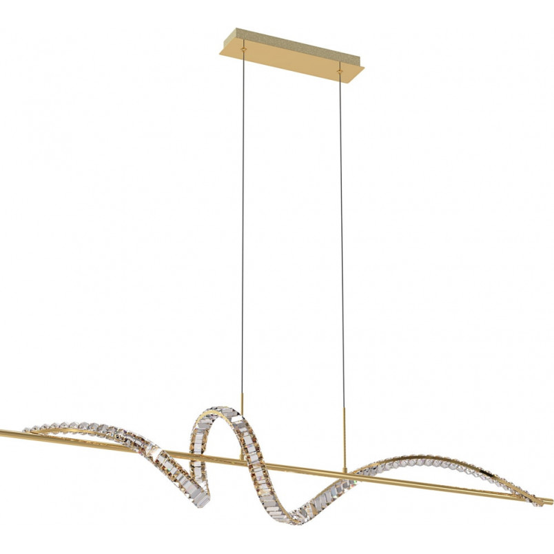 Lampa Kryształowa Złota Athesa LED 150cm | ZumaLine