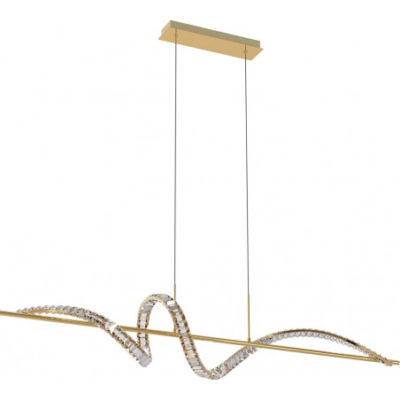 Lampa Kryształowa Złota Athesa LED 150cm | ZumaLine