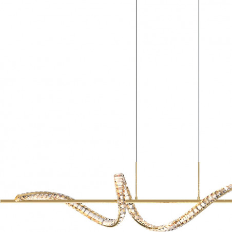 Lampa Kryształowa Złota Athesa LED 150cm | ZumaLine