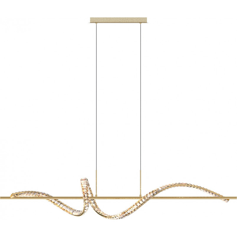 Lampa Kryształowa Złota Athesa LED 150cm | ZumaLine