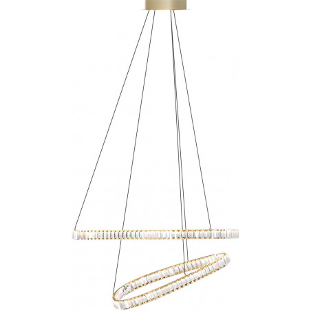 Lampa Wisząca Kryształowa Złota | ZumaLine Athesa LED 80cm