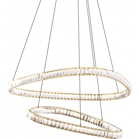 Lampa Wisząca Kryształowa Złota | ZumaLine Athesa LED 80cm