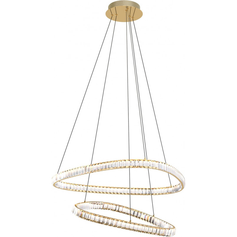 Lampa Wisząca Kryształowa Złota | ZumaLine Athesa LED 80cm