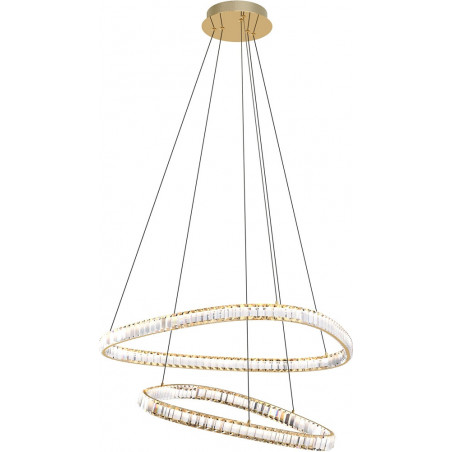 Lampa Wisząca Kryształowa Złota | ZumaLine Athesa LED 80cm