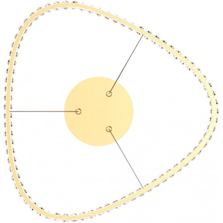 Lampa Wisząca Kryształowa Złota Athesa LED 60cm | ZumaLine
