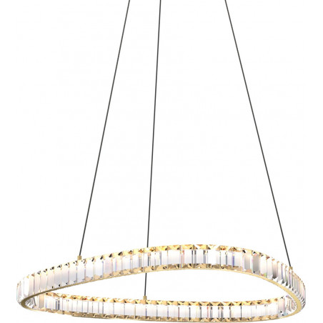 Lampa Wisząca Kryształowa Złota Athesa LED 60cm | ZumaLine