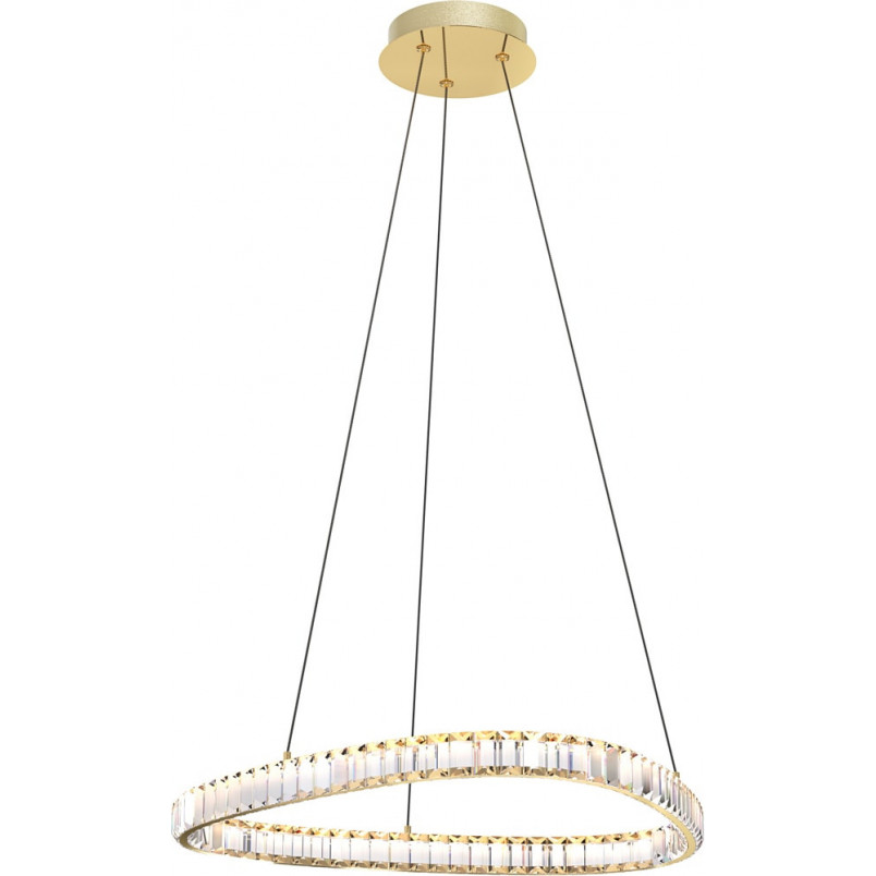 Lampa Wisząca Kryształowa Złota Athesa LED 60cm | ZumaLine