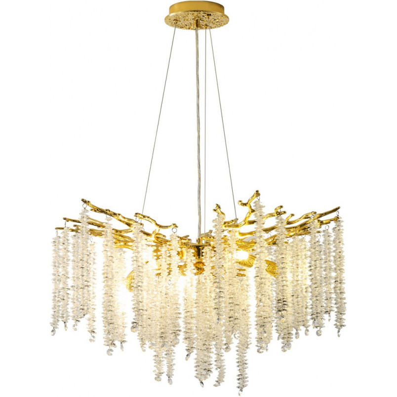Lampa Kryształowa Dijon Złota 60cm | ZumaLine - Eleganckie Oświetlenie