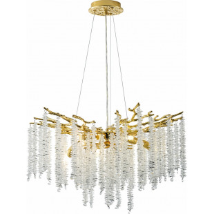 Lampa Kryształowa Dijon Złota 60cm | ZumaLine - Eleganckie Oświetlenie