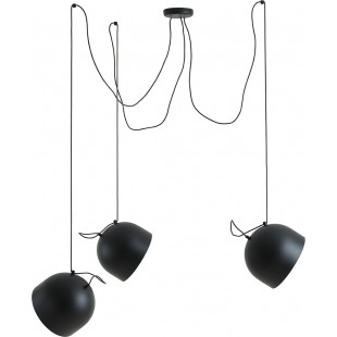 Lampa wisząca "Pająk" Noor czarna Aldex | Loftowa, 3-punktowa