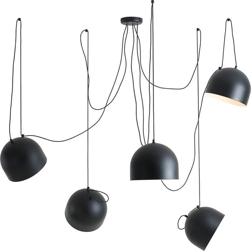 Lampa wisząca "Pająk" Noor czarna - Aldex | Loftowa