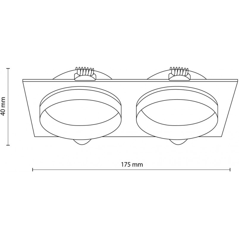 Lampa spot Jet czarna - TK Lighting | Downlight podwójny