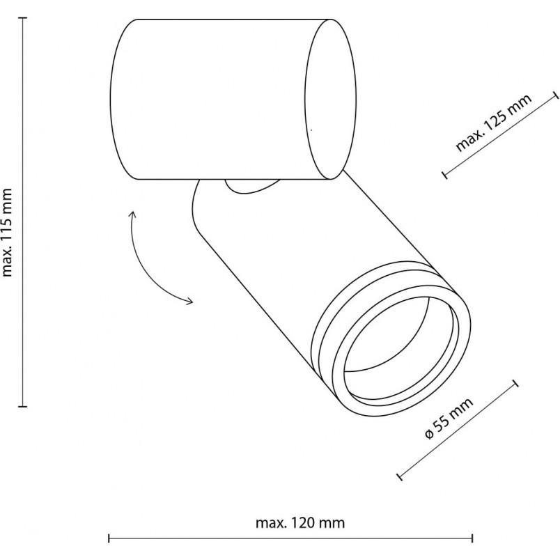 Reflektor sufitowy Jet I biały | TK Lighting - Oświetlenie