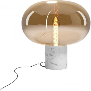 Lampa stołowa Moonstone | Bursztynowe szkło, marmur - MaxLight