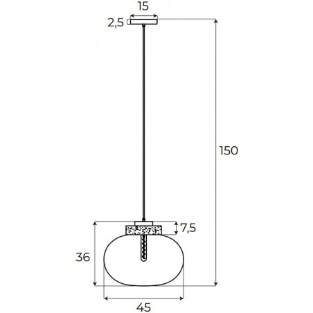 Lampa wisząca Moonstone | Bursztynowe szkło, Maxlight
