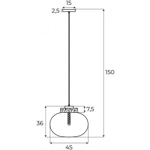 Lampa wisząca Moonstone - MaxLight | Szkło dymione, E27