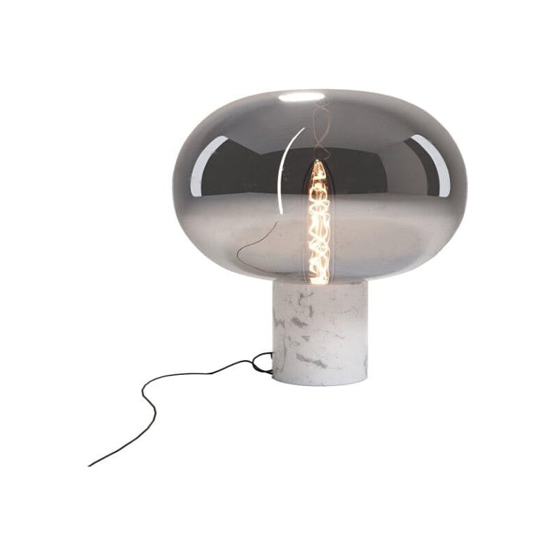 Lampa stołowa Moonstone - MaxLight | Szkło dymione, marmur