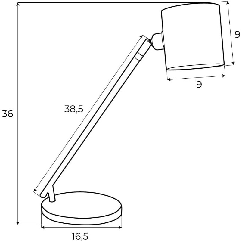 Lampa stołowa Laxer czarna MaxLight | Eleganckie oświetlenie