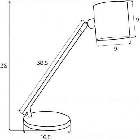 Lampa stołowa Laxer czarna MaxLight | Eleganckie oświetlenie
