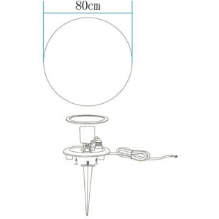 Lampa zewnętrzna kula Ball LED 80cm biała | Step Into Design