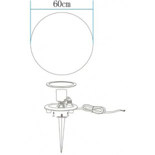 Lampa Kula LED 60cm - Step Into Design | Oświetlenie Ogrodowe