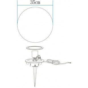 Lampa zewnętrzna kula Ball LED 35cm biała - Step Into Design