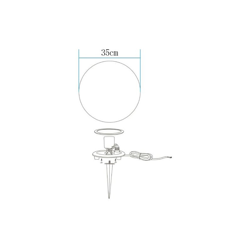 Lampa zewnętrzna kula Ball LED 35cm biała - Step Into Design