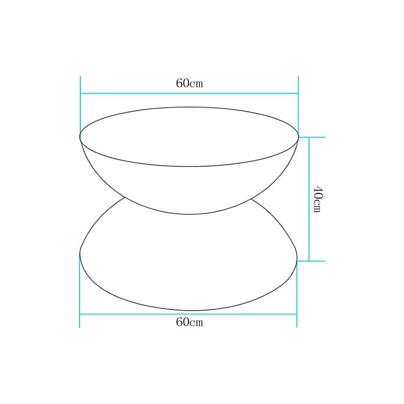 Stolik ogrodowy LED RGBW 60cm biały - Step Into Design