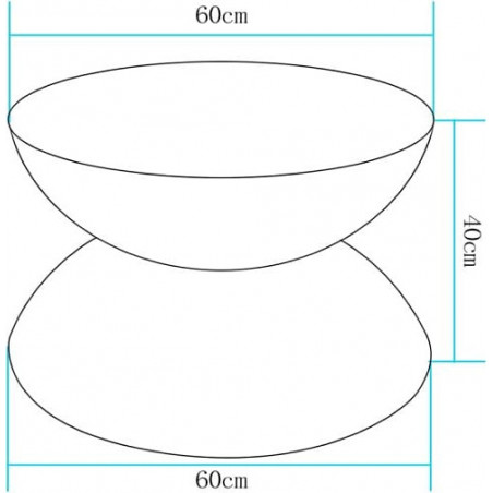 Stolik ogrodowy LED RGBW 60cm biały - Step Into Design