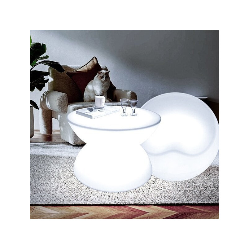 Stolik ogrodowy LED RGBW 60cm biały - Step Into Design