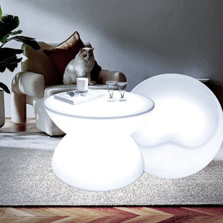 Stolik ogrodowy LED RGBW 60cm biały - Step Into Design