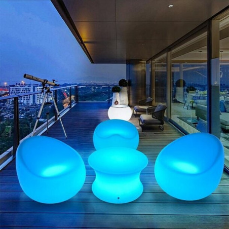 Fotel ogrodowy LED Party RGBW biały - Step Into Design