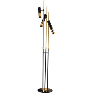 Lampa podłogowa 3 punktowa Golden Pipe 3 Czarno Złota marki Step Into Design