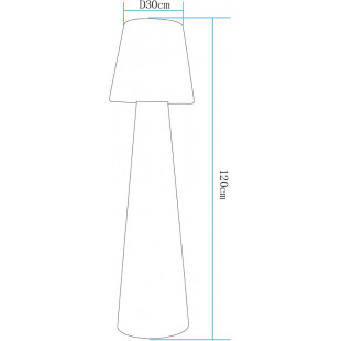 Lampa Ogrodowa LED Gardena 120cm Biała | Step Into Design