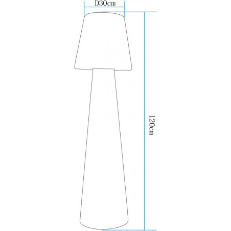 Lampa Ogrodowa LED Gardena 120cm Biała | Step Into Design