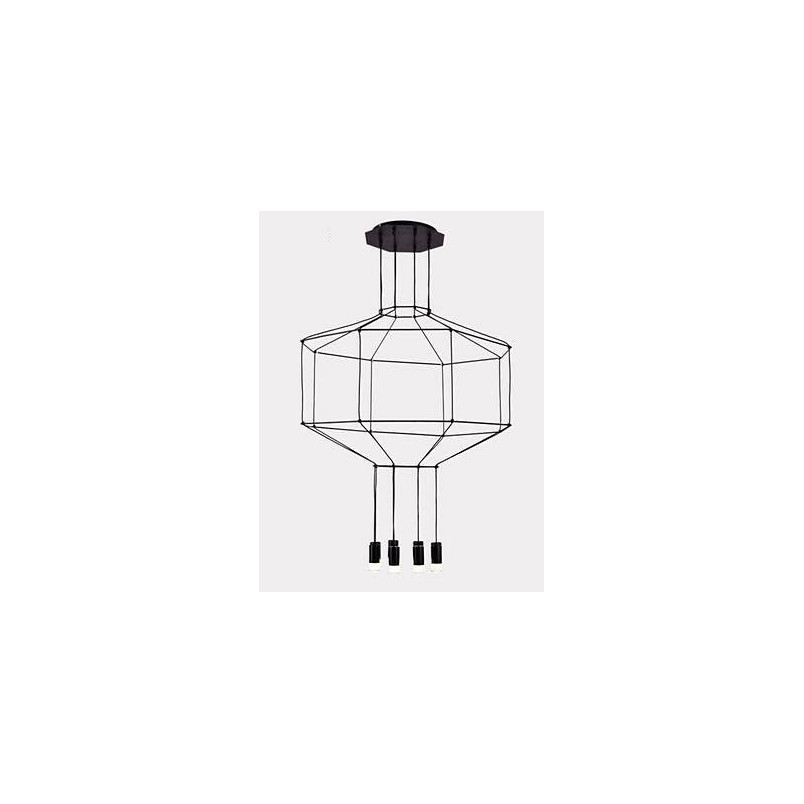 Lampa wisząca Linea 8-punktowa czarna | Step Into Design