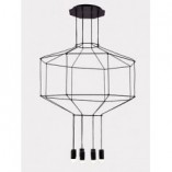 Lampa wisząca Linea 8-punktowa czarna | Step Into Design