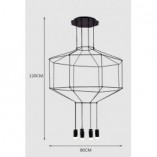 Lampa wisząca Linea 8-punktowa czarna | Step Into Design